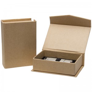 Custom recycled feature kraft packaging collapsible folding paper gift boxes for food