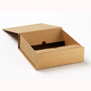 Fancy recyclable multi kraft rigid foldable crease paper box