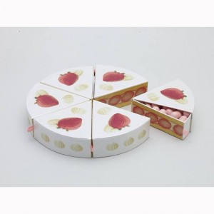 Cake shaped pretty design cardboard set box for candy