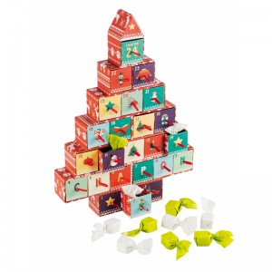multi gift box of christmas tree shaped