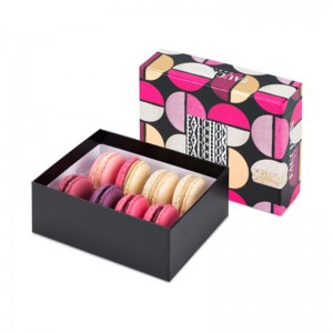 Hot sale macaron packaging box with lid macaron box design