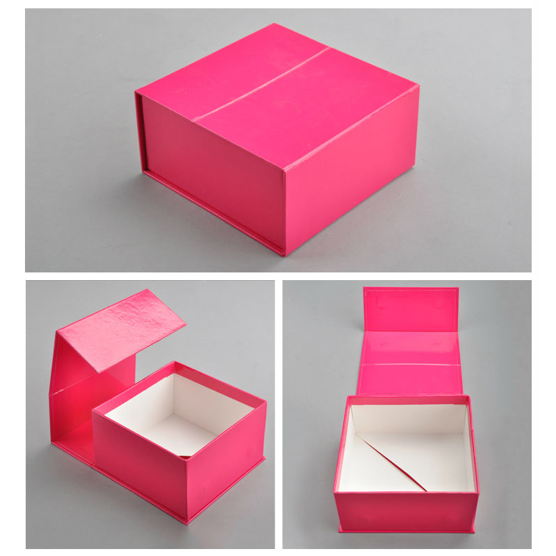 Custom printed paper box with ribbon