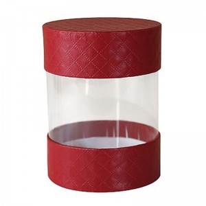 rigid gift packaging box with clear visible pvc window lid